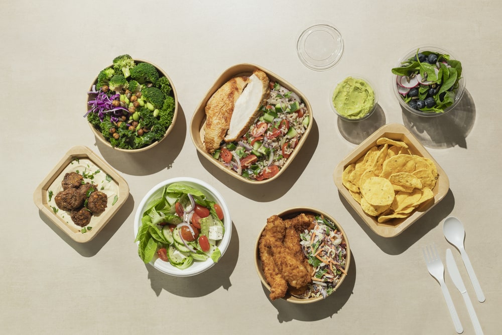 Assorted Takeout Goods Packaging products for deli, takeout, food trucks, markets and catering foods.